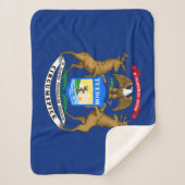 Michigan State Flag Sherpa Deken (Voorkant)