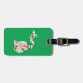 Michigan State Flower Collage Map Bagagelabel (Voorkant horizontaal)