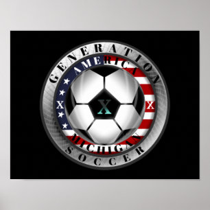 Michigan State Generatie X Amerikaans Voetbal Poster