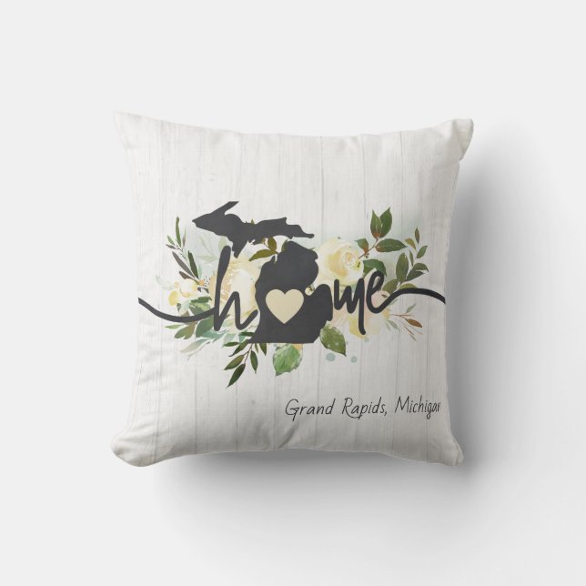 Michigan State heeft uw thuisstad Rustic gepersona Kussen (Voorkant)