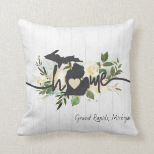 Michigan State heeft uw thuisstad Rustic gepersona Kussen