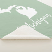Michigan State map love home Sherpa Deken (3/4)