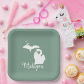 Michigan State Map Papieren Bordje (Feest)