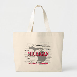 Michigan State Pride Map Silhouette Grote Tote Bag