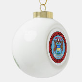 Michigan State Seal - Keramische Bal Ornament (Links)
