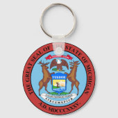 Michigan State Seal Sleutelhanger (Voorkant)