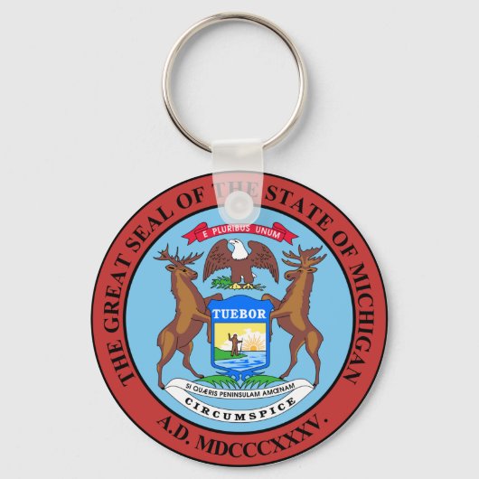 Michigan State Seal Sleutelhanger (Voorkant)