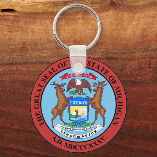 Michigan State Seal Sleutelhanger (Voorkant)