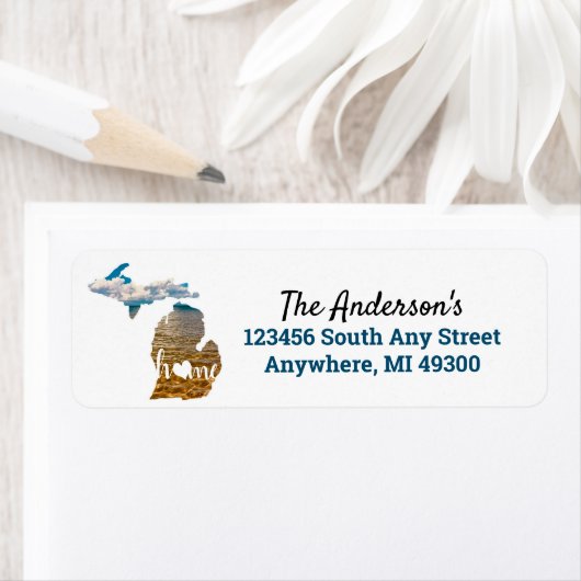 Michigan State Silhouette Etiket (Insitu)