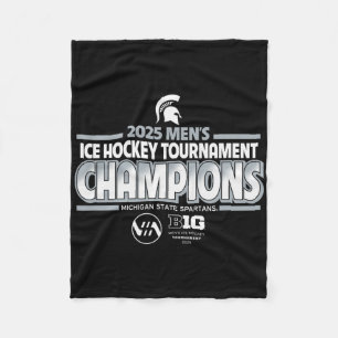 Michigan State Spartans Mannen Hockey Big Ten Kamp Fleece Deken