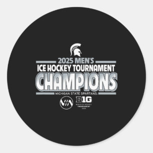 Michigan State Spartans Mannen Hockey Big Ten Kamp Ronde Sticker