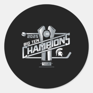 Michigan State Spartans Mannen IJshockey Big Ten C Ronde Sticker