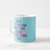 Michigan State Symbols Simple Text Coffee Mug (Devant gauche)