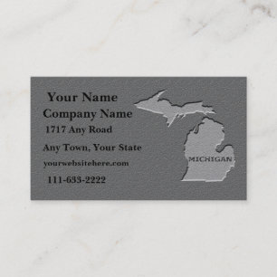 Michigan State Visitekaartje gesneden stenen look