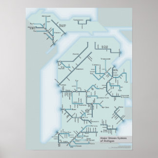 Michigan Stream Systems 18 x 24 inch Poster