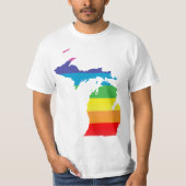 michigan strips t-shirt (Voorkant)
