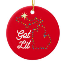 Michigan Theme Ornement avec drôle GET LIT