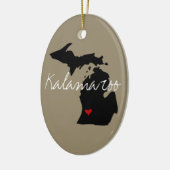 Michigan Town Keramisch Ornament (Links)