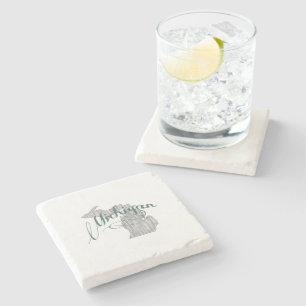 Michigan  Typography State Map Shape Grey Stenen Onderzetter