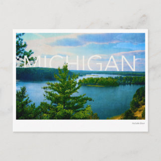 michigan uitzicht van de sable au briefkaart