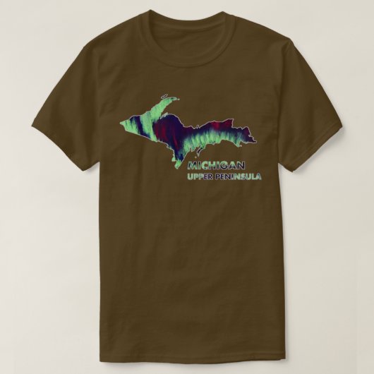 Michigan UP Northern Lights T-shirt (Design voorkant)