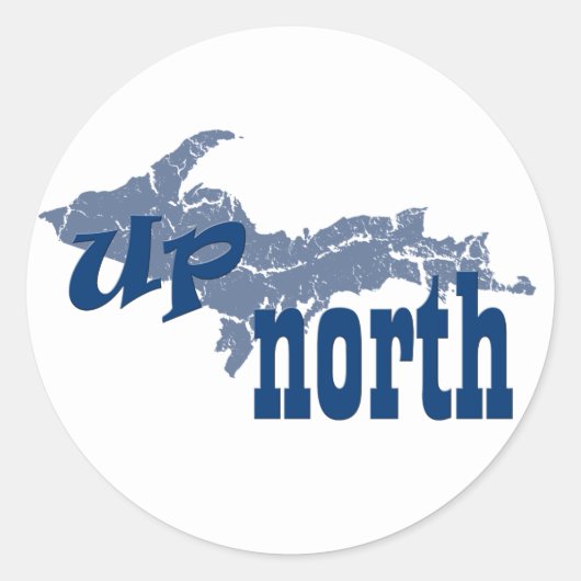 Michigan Upper Peninsula Up North Sticker (Voorkant)