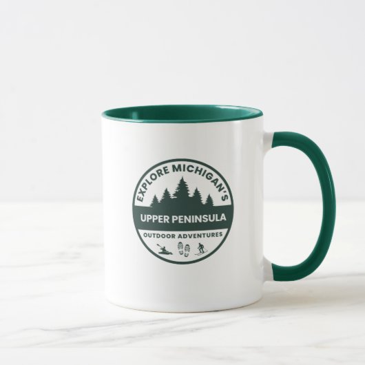 Michigan Upper Peninsula Ville d'origine Café Mug (Droite)