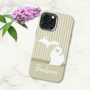 Michigan USA State Map Custom Name iPhone 13 Pro Max Hoesje