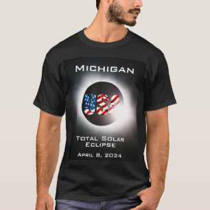 Michigan USA Totale zonsverduistering 8 april 2024 T-shirt