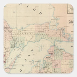 Michigan Vierkante Sticker