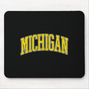 Michigan Vintage Varsity Sportontwerp Mannen Vrouw Muismat