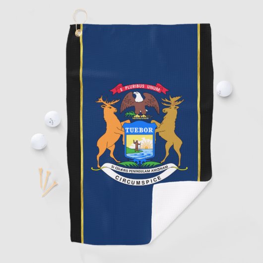 Michigan vlag golfhanddoek (Insitu)