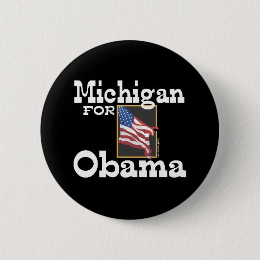 Michigan voor Obama Button (Voorkant)
