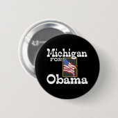 Michigan voor Obama Button (Voorkant /achterkant)