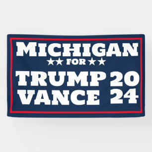 Michigan voor Trump Vance 2024 Banner