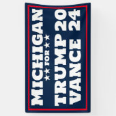 Michigan voor Trump Vance 2024 Banner (Verticaal)