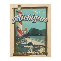 Michigan vuurtoren reisposter!.