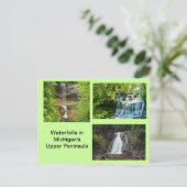 Michigan Waterfall Briefkaart (Staand voorkant)