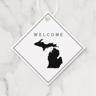 Michigan welkomsttas cadeau Label voor bruiloft we