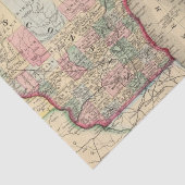 Michigan, Wisconsin Map door Mitchell Tissuepapier (Detail)