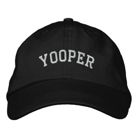 Michigan Yooper brodé Casquette ajustable noir (Devant)
