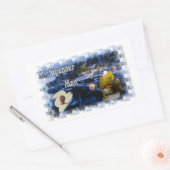 Michigander Man Winter! Rechthoekige Sticker (Envelop)