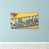 MichiganLarge Letter ScenesMichigan Canvas Afdruk (Insitu (Houten vloer))