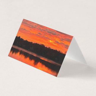 Michigan's Lyon Lake Sunrise Wenskaart Kaart