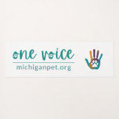 Michigan's Paw Prints One Voice Yoga Mat (Achterkant (horizontaal))