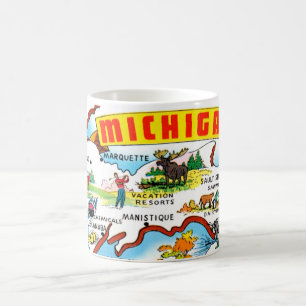 Michigan's Upper Peninsula Kaart Koffiemok