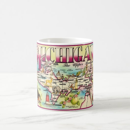 Michigan's Upper Peninsula Kaart Mok (Center)