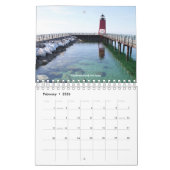 Michigans vuurtoren aan de westkust kalender (Feb 2026)
