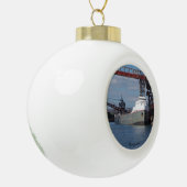 Michipicoten-bal- of sneeuwflake-versiering keramische bal ornament (Links)
