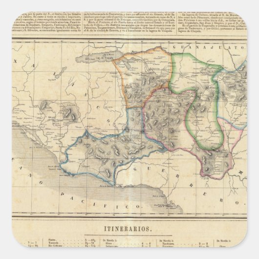 Michoacan, Mexico 2 Vierkante Sticker (Voorkant)